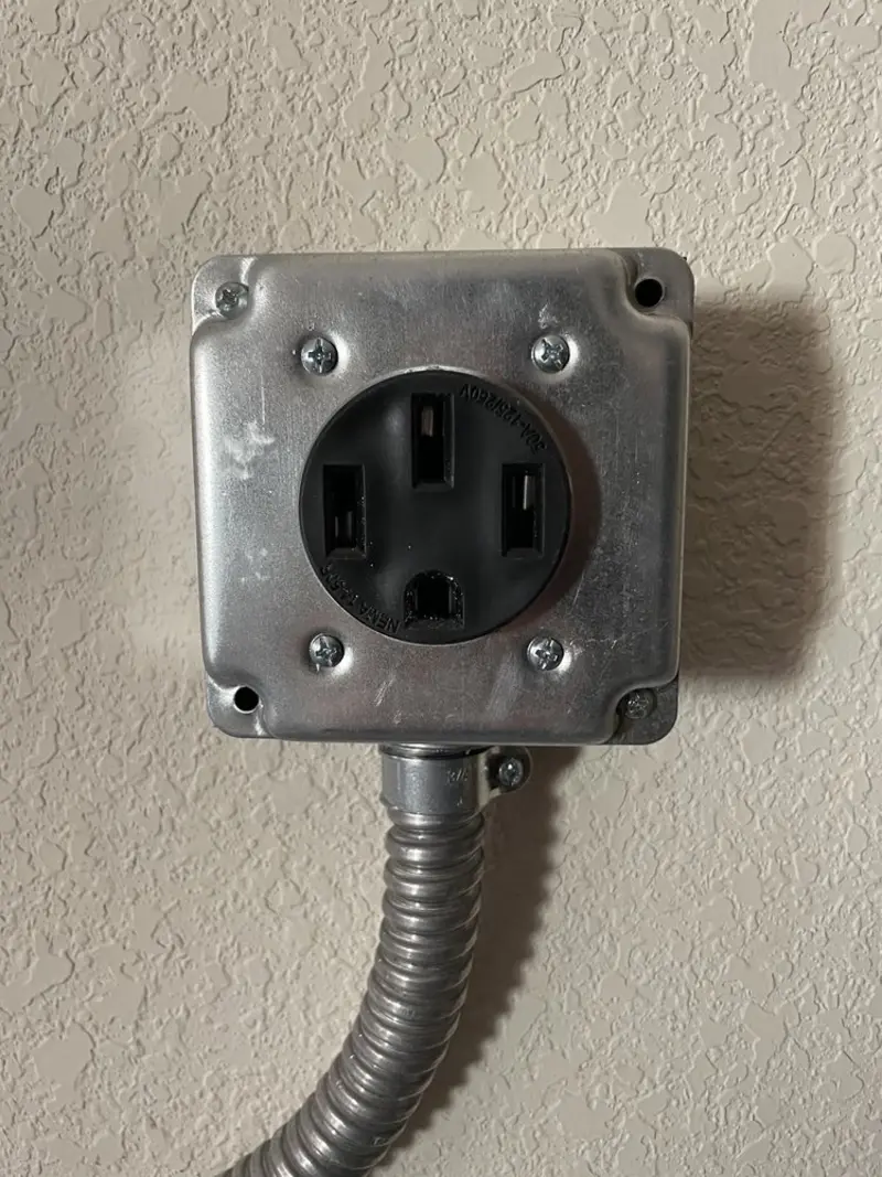 NEMA 14-50 outlet installed for Smart Home Electrical in Pflugerville